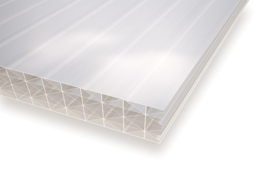 Kanalplade 32 mm opal 450 x 120 cm