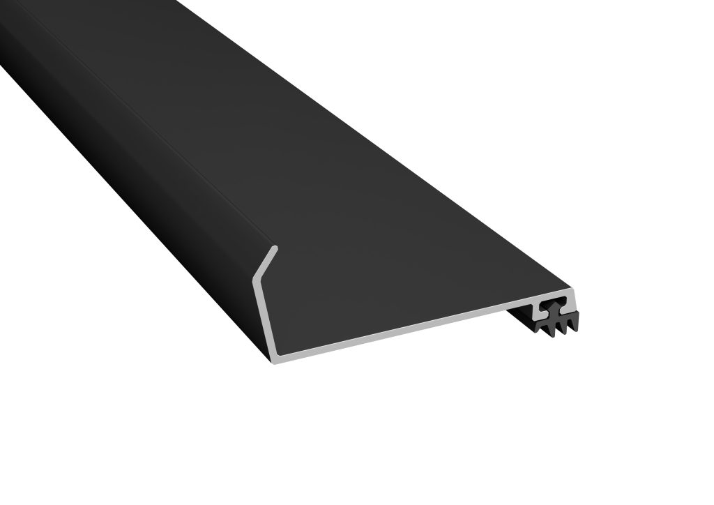 Murindd&aelig;kningsprofil Sort Alu 515 cm