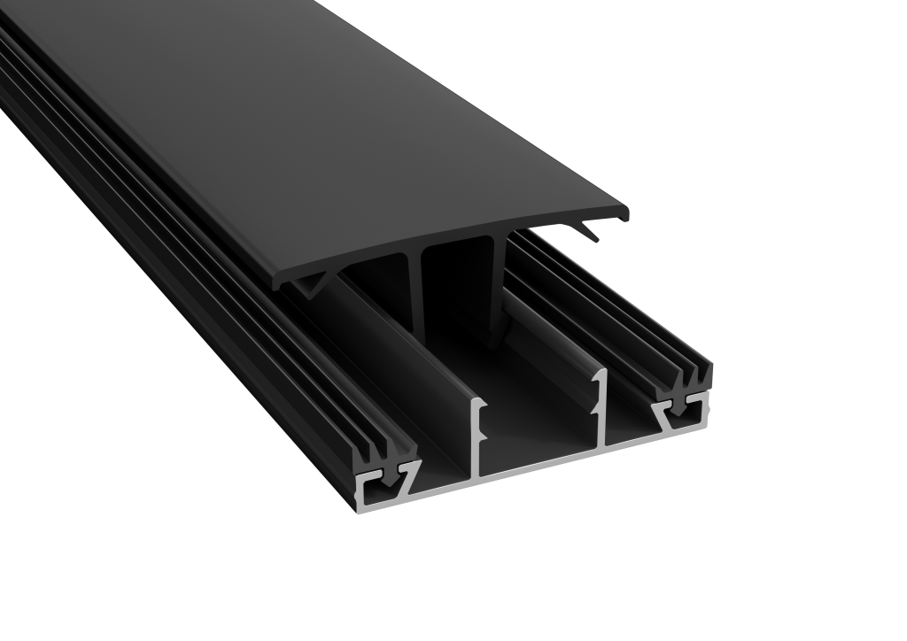 Samleprofil Sort 10/16 mm 350 cm