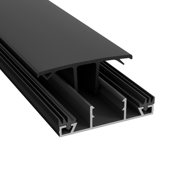 Samleprofil Sort 10/16 mm 500 cm