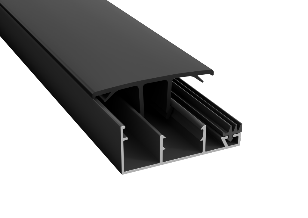 Sideprofil 16 mm sort 350 cm