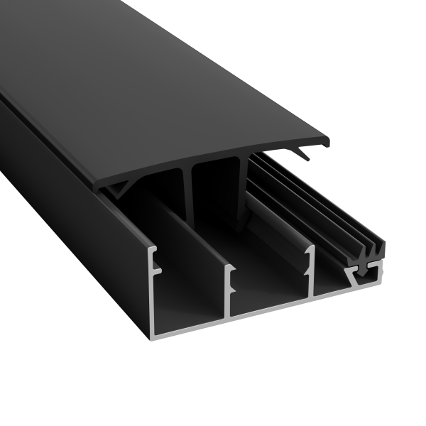 Sideprofil 16 mm sort 350 cm