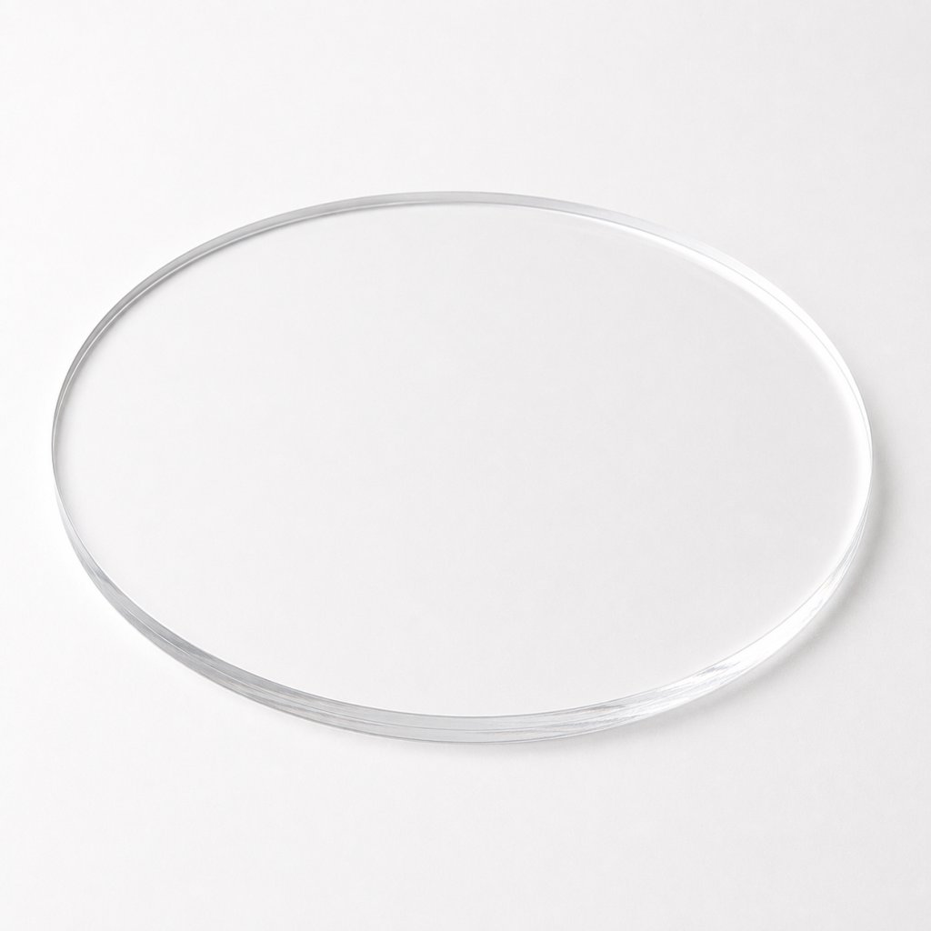 Rund akrylplade Klar 4 mm